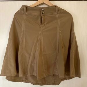 Athleta Brown A-Line Skirt with Button Accents